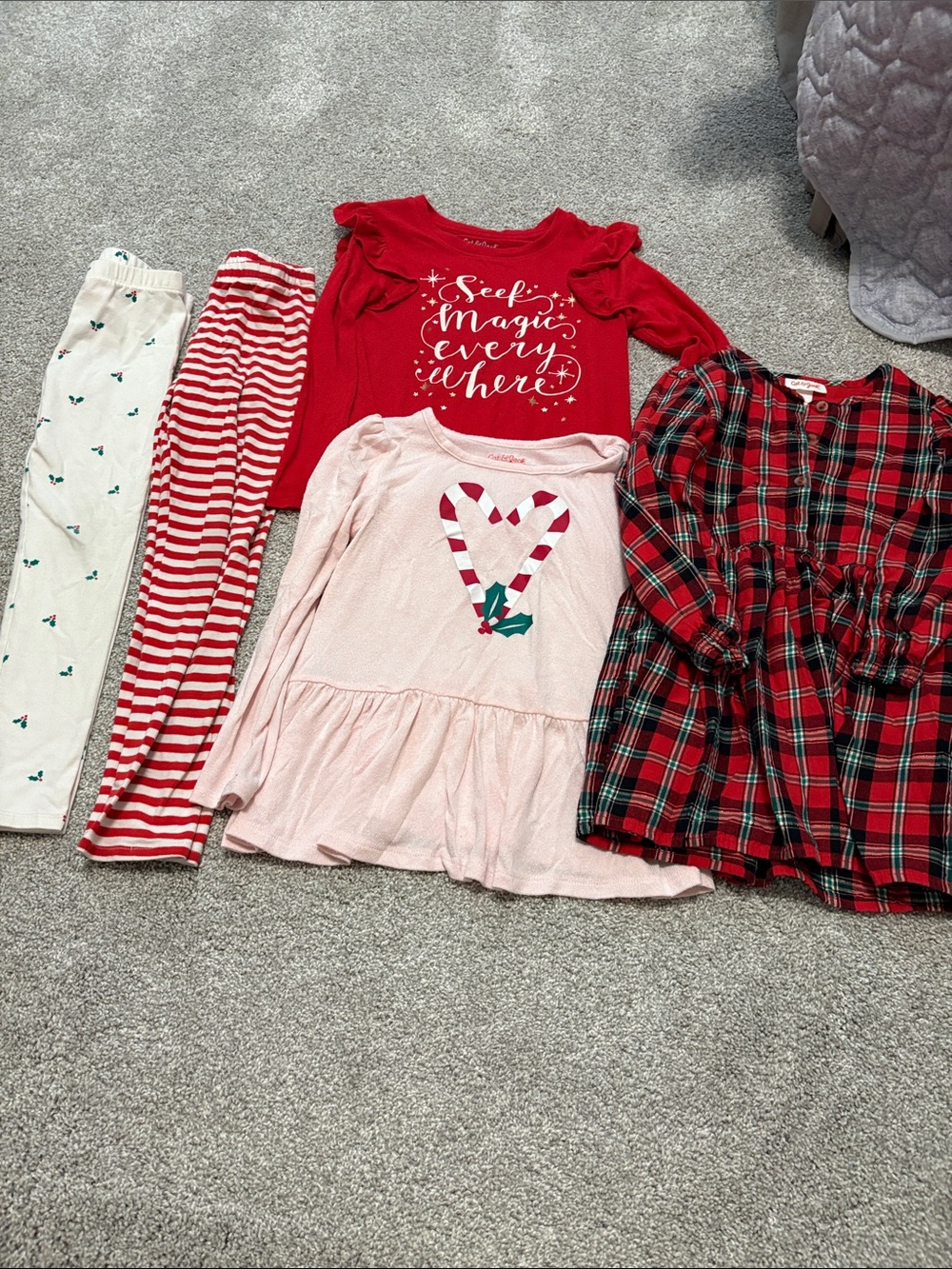 Cat & Jack girls holiday mix & match lot 5T